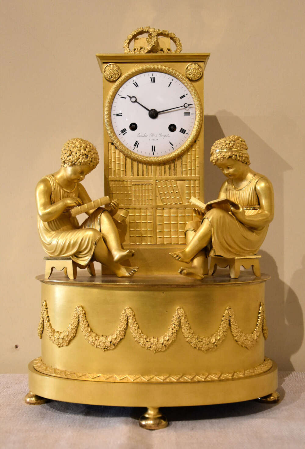 French empire ormolu mantel clock