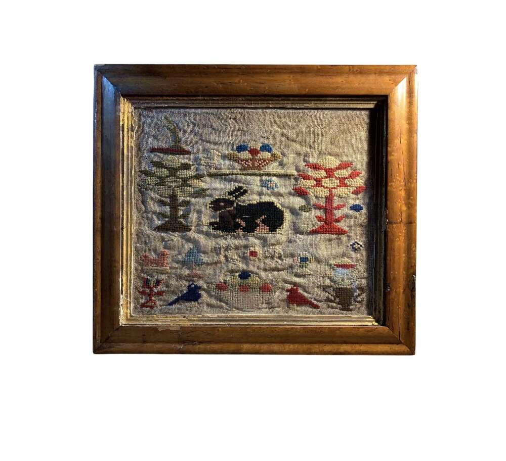 19th century sampler needle work
