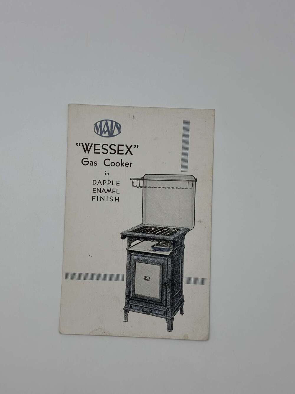 Wessex gas cooker advertising postcard