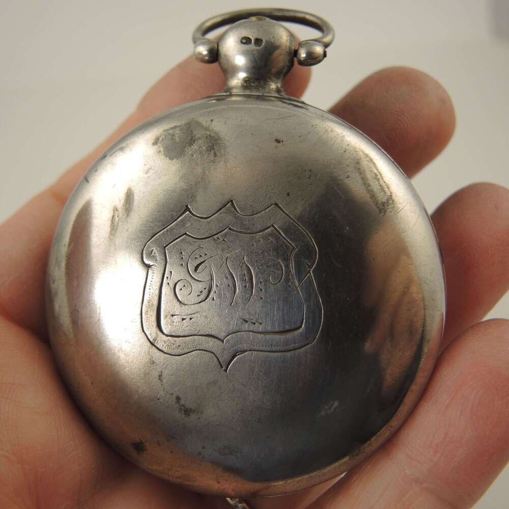 Georgian English silver pair cased verge watch. Mitcaff, London c1795