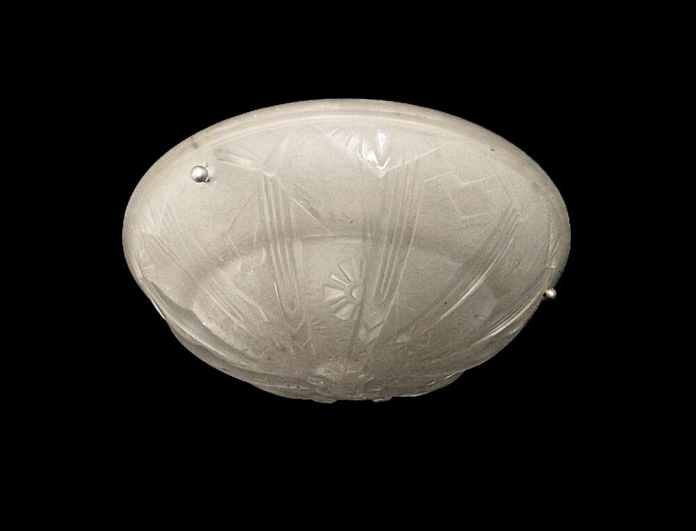 Muller Freres Signed Art Deco Ceiling Light Plafonnier France 1930s