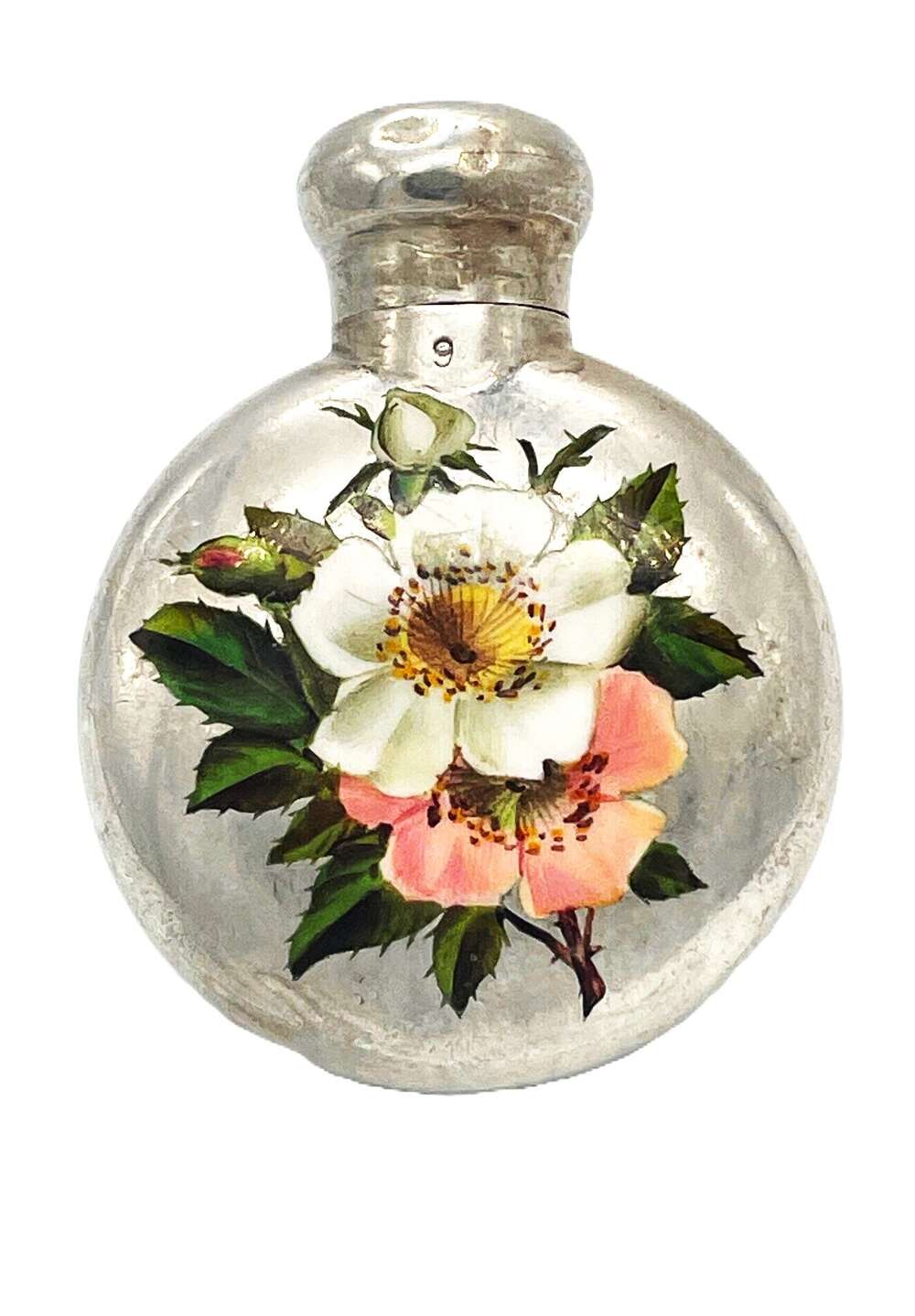 Victorian silver scent flask