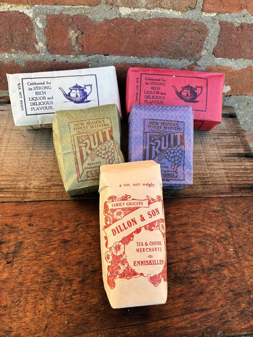 5 early 20th century tea and coffee packaging