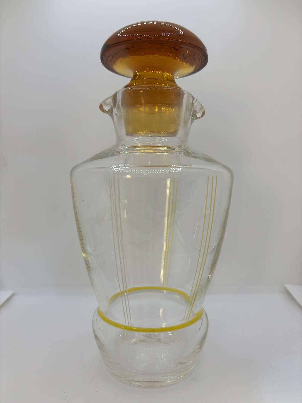 Art Deco glass cocktail shaker, circa 1930.