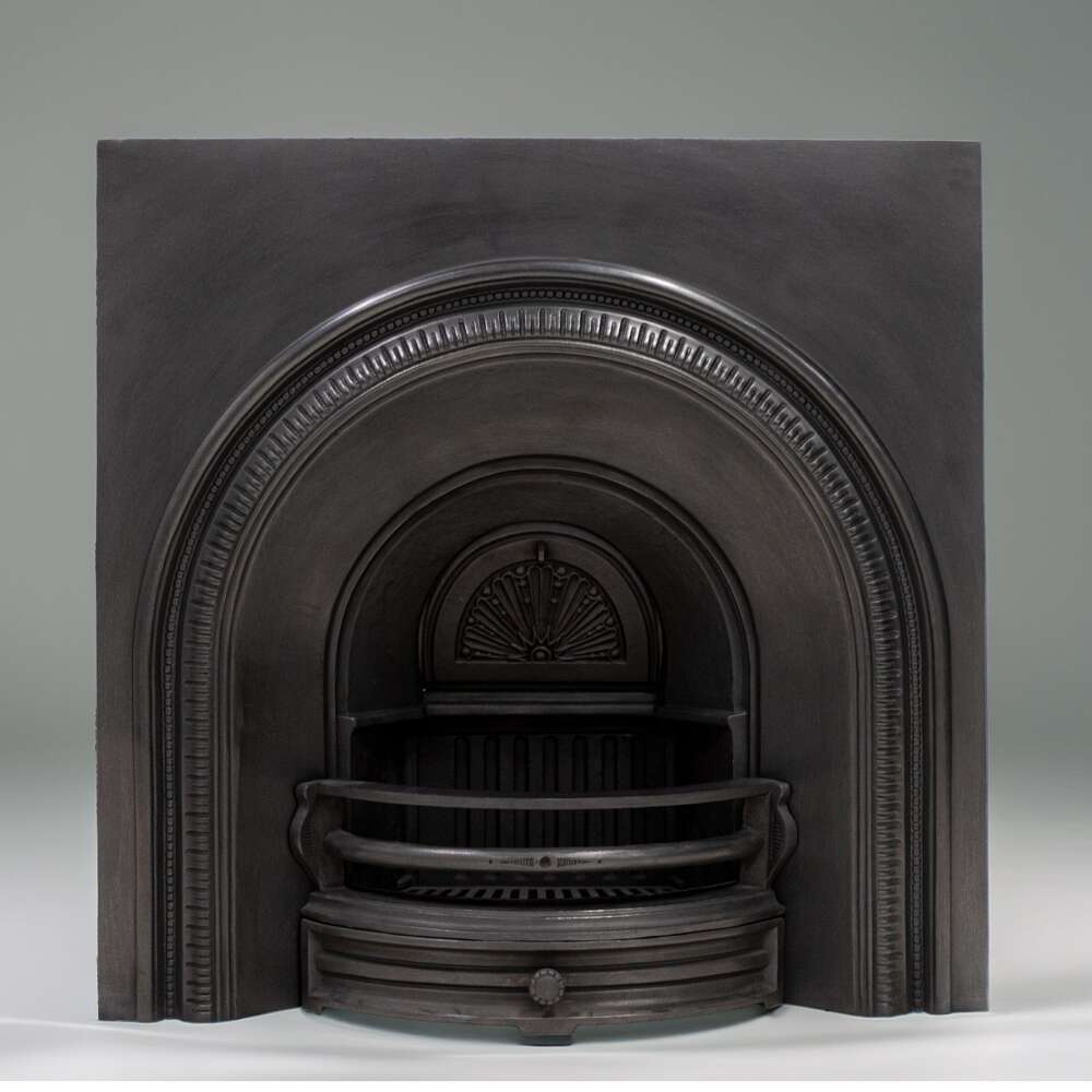 Antique Cast Iron Arched Fireplace Insert