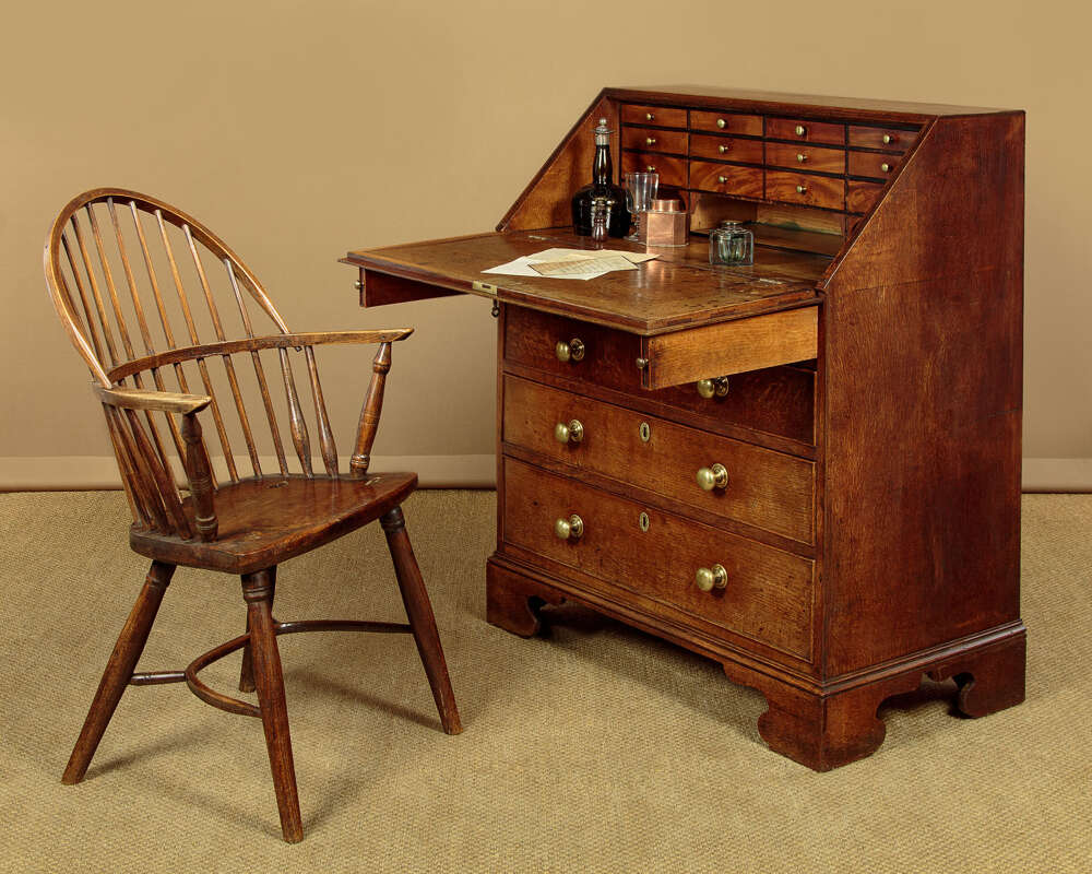 Small Georgian Oak Bureau C.1800