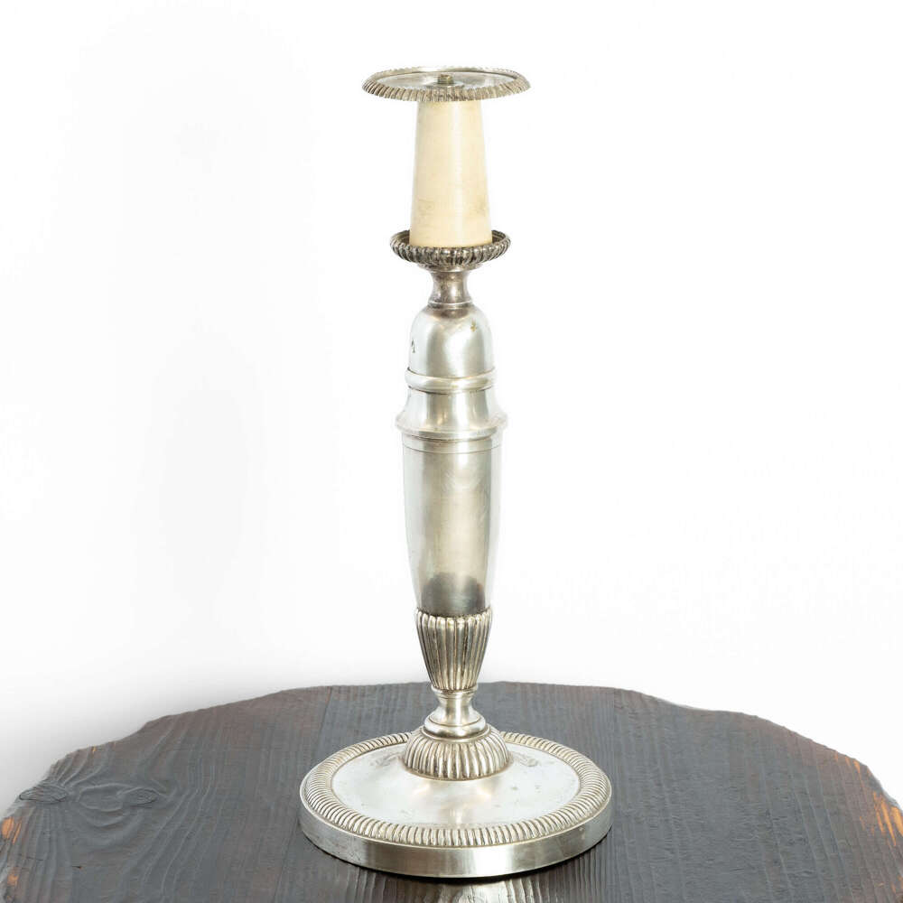 French Silver Plated Table Lamp