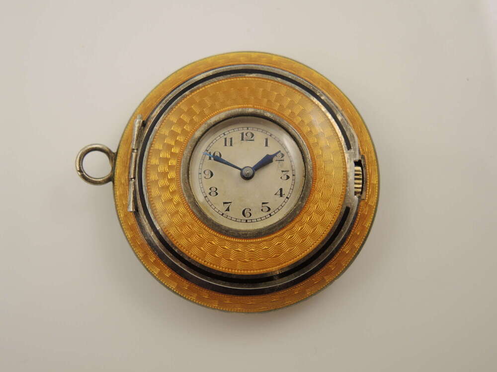 Art Deco enamel compact AND Watch c1930