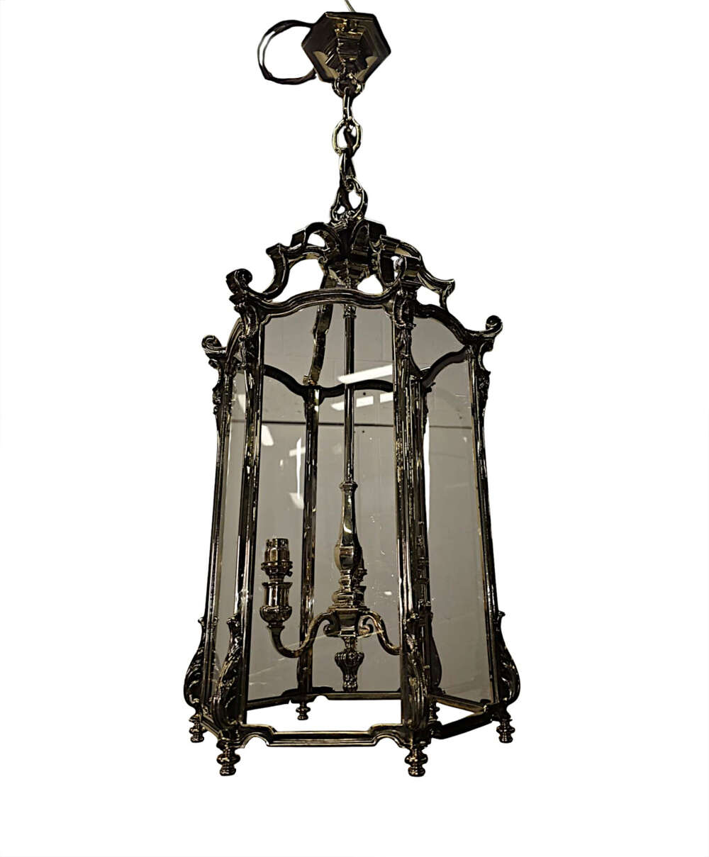 A Stunning Early 20th Century Fully Restored Heavy Brass Lantern