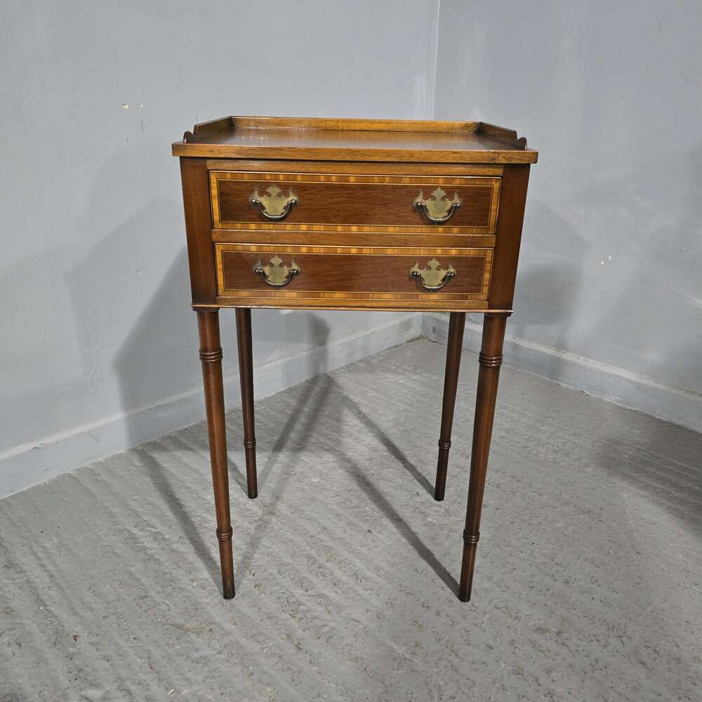 Very Pretty Two Drawer Antique Side Table