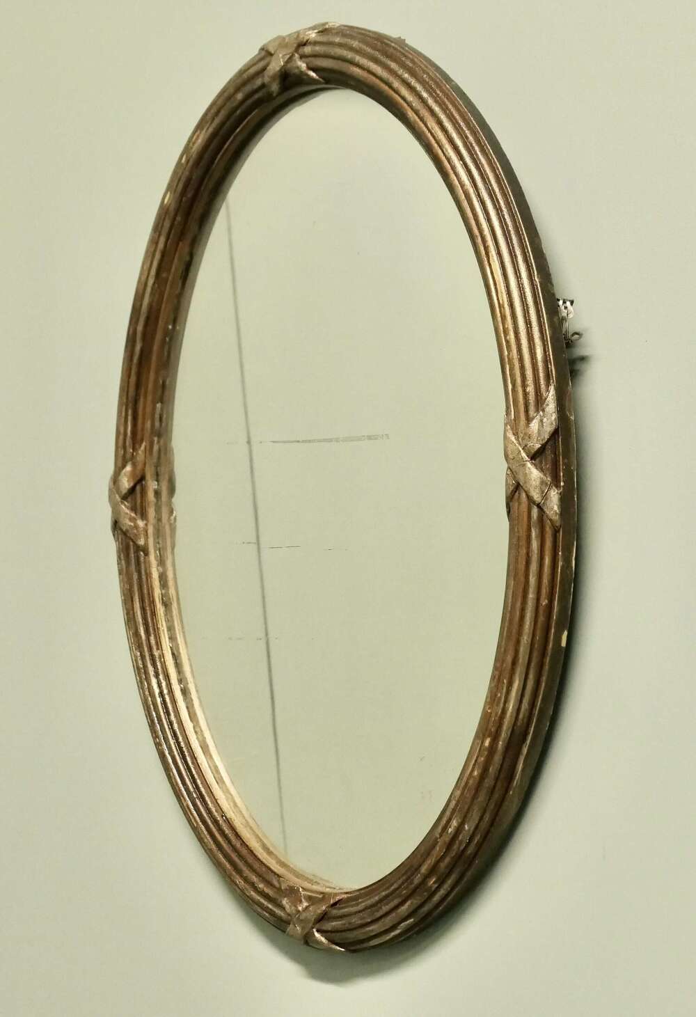 Large Gilt Oval Wall Mirror  This Mirror has a 1.5&rdquo; wide moulded oval frame which has an a