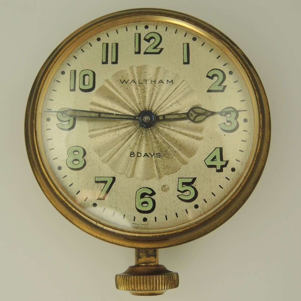 Waltham 8 Day 37 size 7 Jewel Dashboard or desk watch c1926
