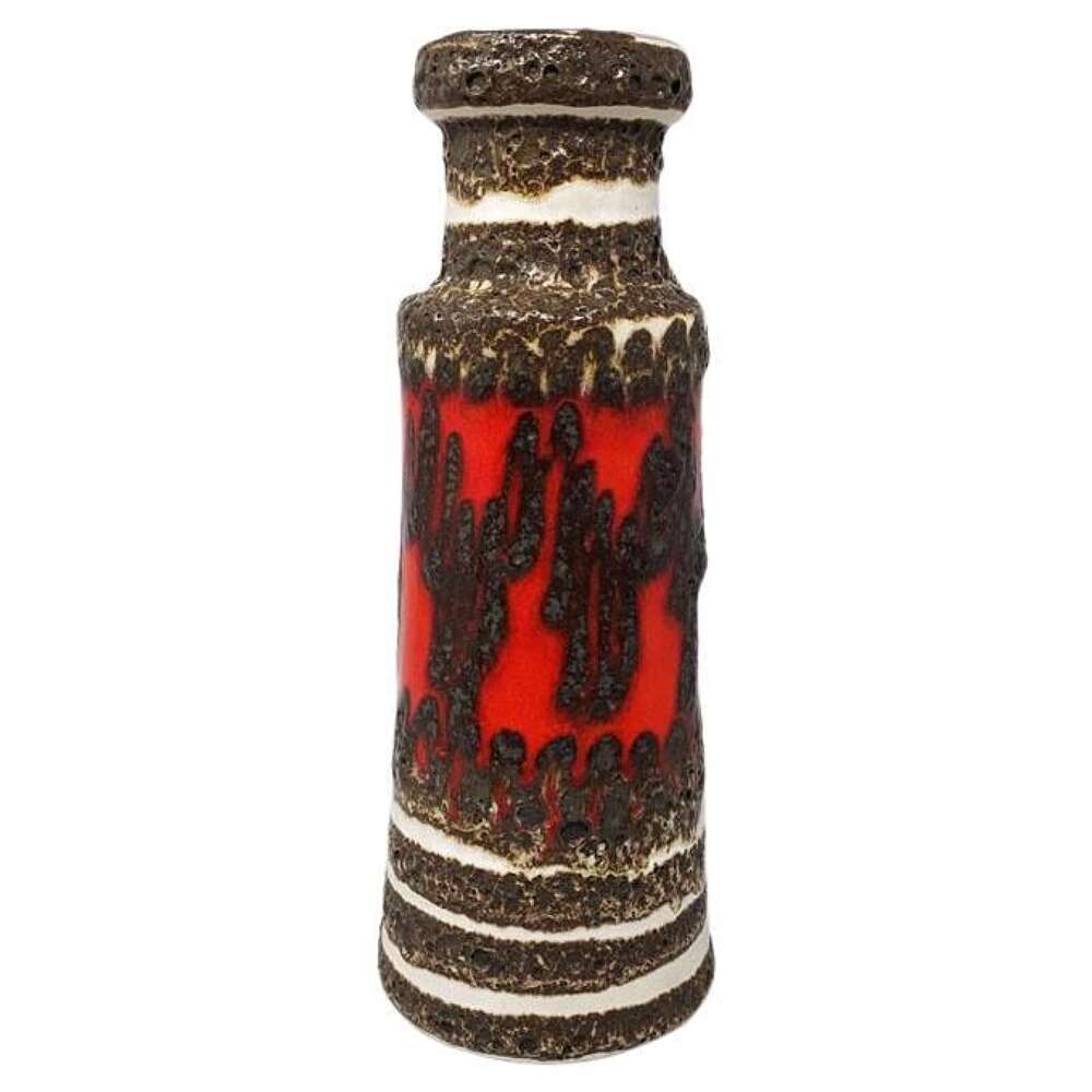 Big Scheurich Lava Vase, Ceramic, Space Age Style, Italy, 1970s