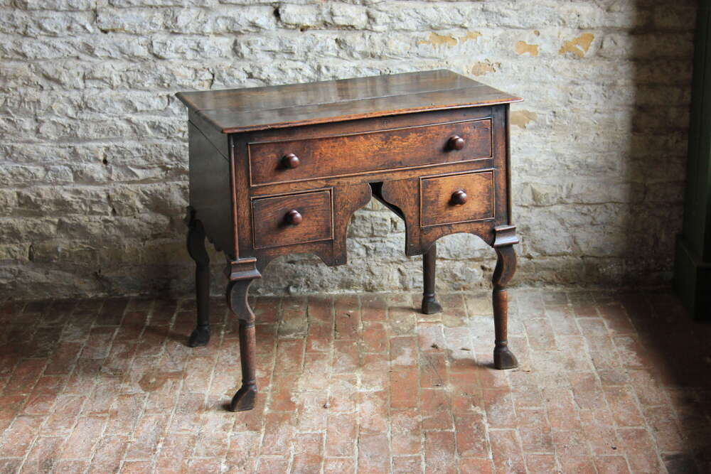 Unusual 18th century oak lowboy