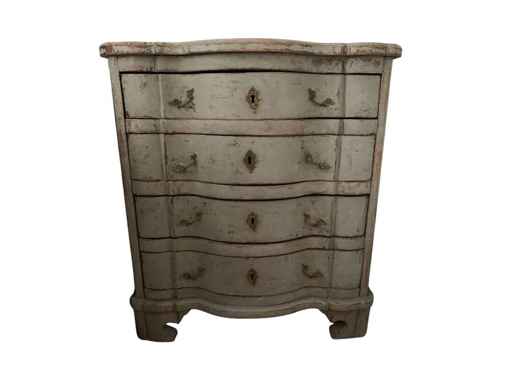 C18th style Swedish painted small commode circa 1900