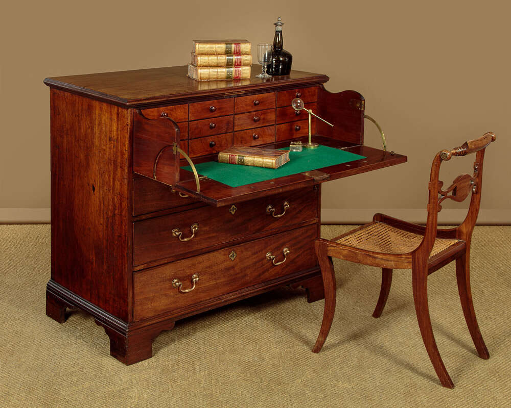 Secretaire Bureau Antique Chest Of Drawers C.1820