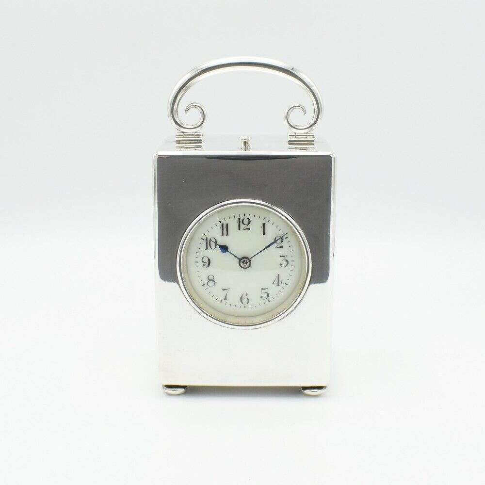 Rare Giant Silver Gilt Repeating Carriage Clock