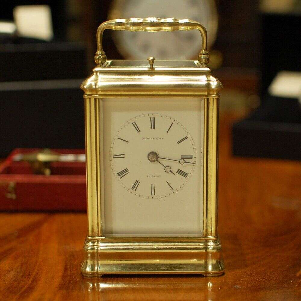 Folkard & Son Brighton Antique Carriage Clock