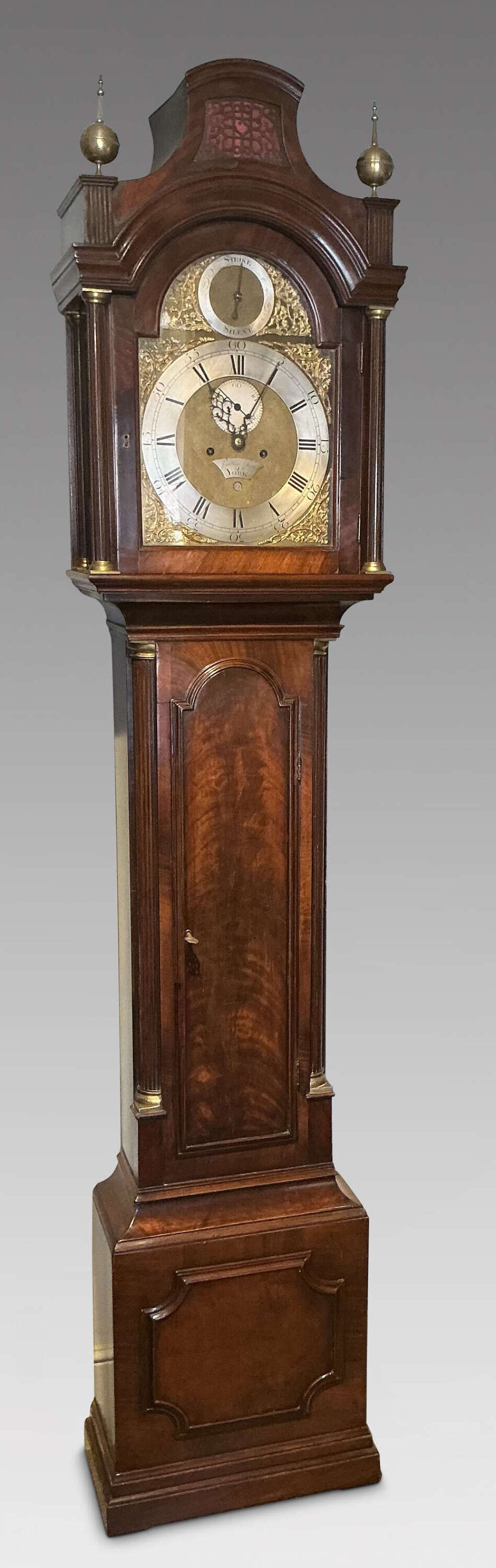 Antique mahogany longcase clock