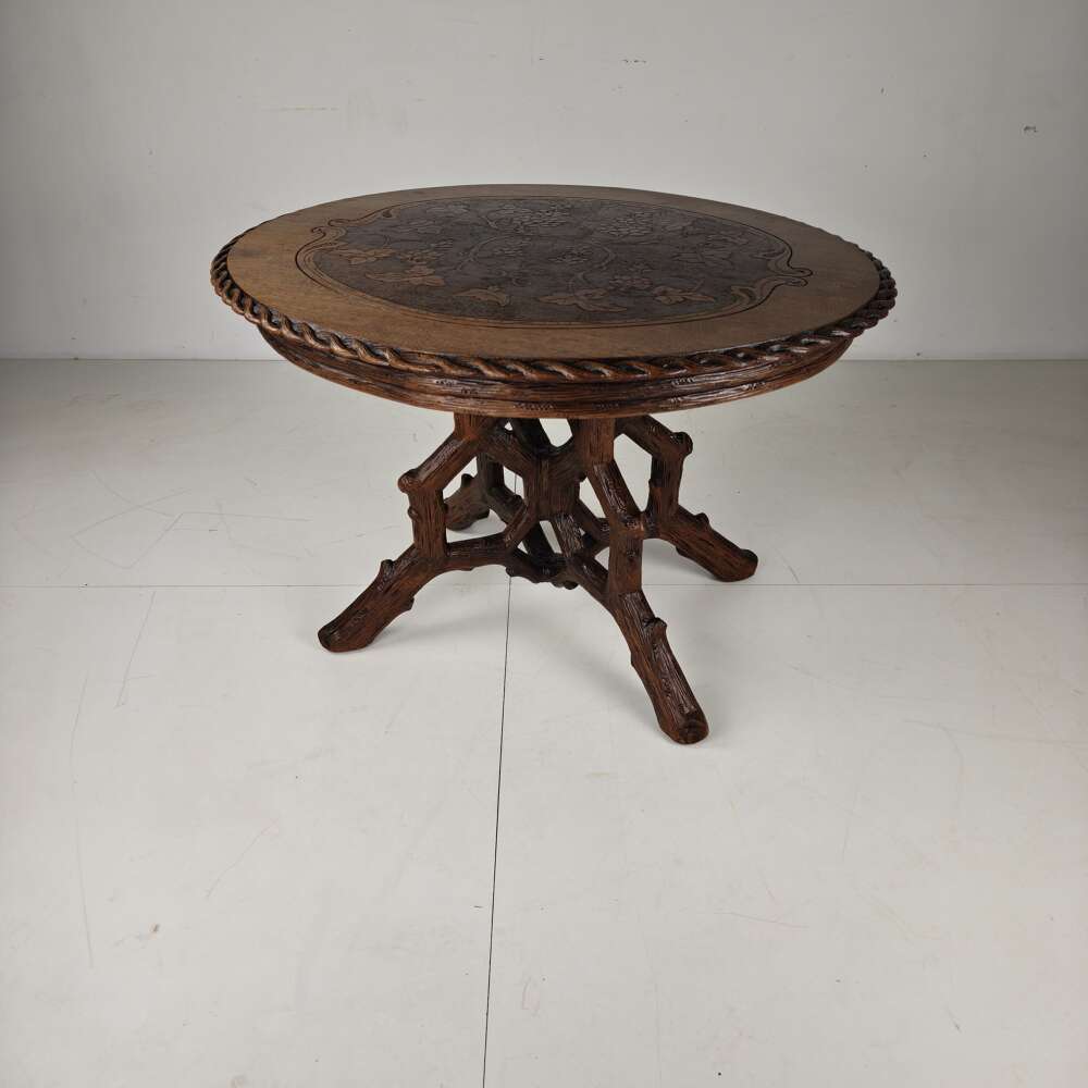 Black Forest Style Antique Dining Table By Horrix &ndash; Circa 1880