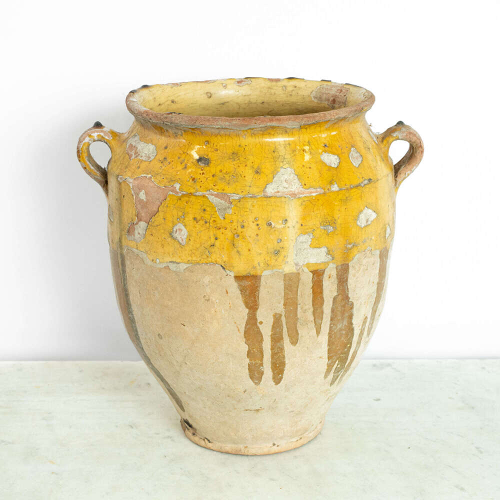 Yellow Glaze Confit Pot