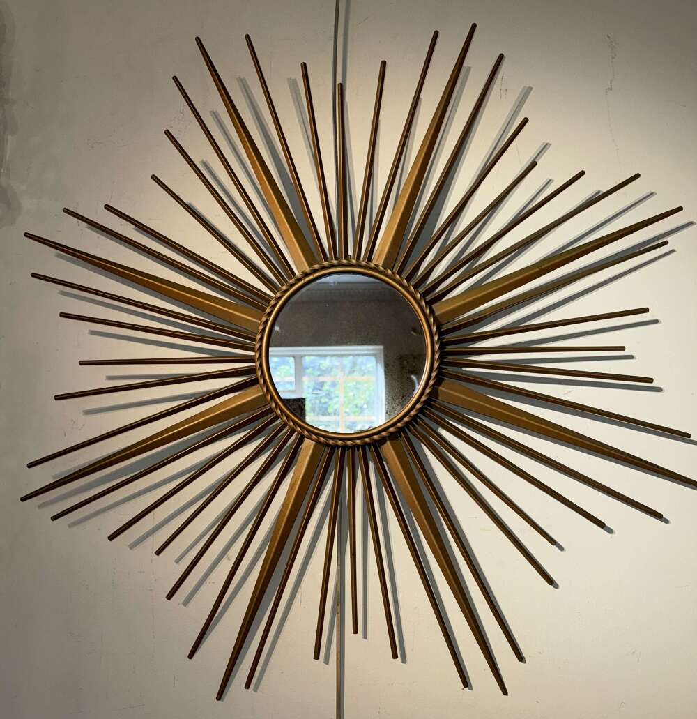 Mid century sunburst mirror