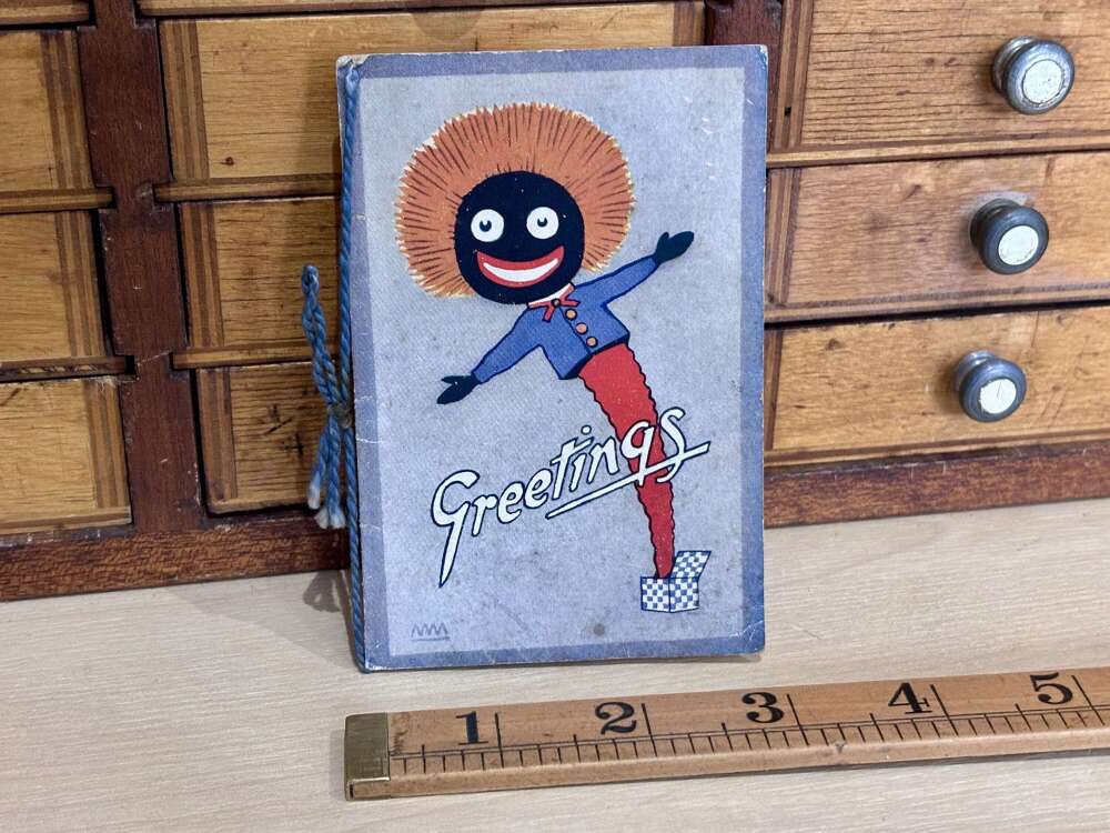 Golly Jack In The Box Christmas Greeting Card c1920s.