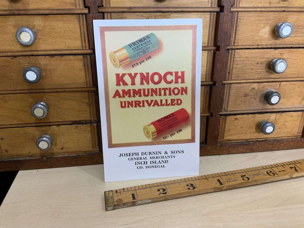 Kynock Donegal Ammunition Shot Gun Cartridge Advertising Trade Card Ephemera c1930s