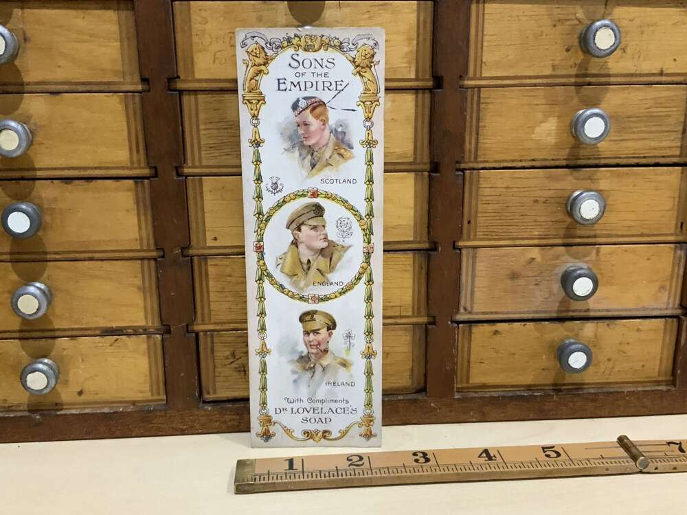 Dr Lovelace&rsquo;s Soap Soldiers of the Union Advertising Trade Card Ephemera c1914