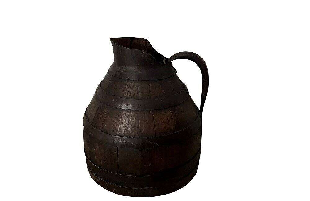 Large 19th Century Burgundy Wine Jug