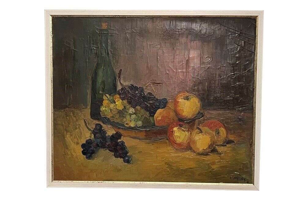 Large Still Life Painting By Gardon