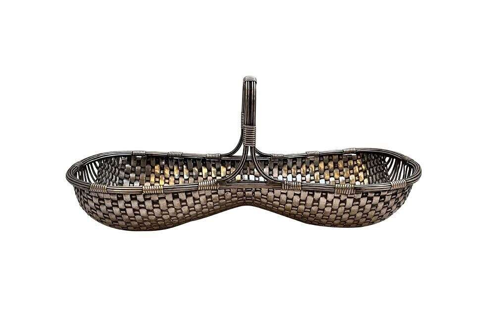 Silverplate Grape Harvest Basket