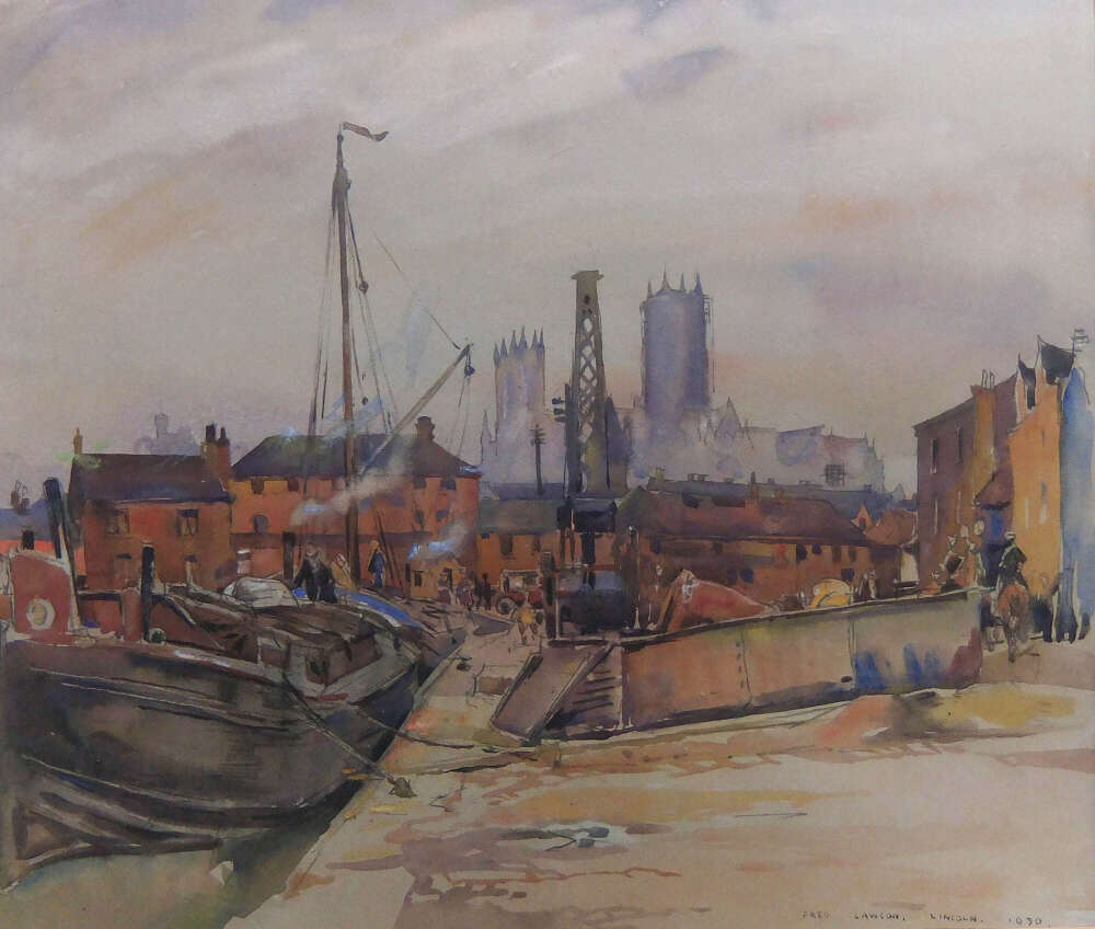 Fred Lawson "Lincoln 1930" watercolour