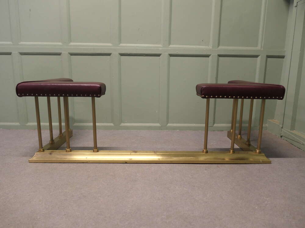 Art Deco Brass Club Fender, Fireside Bench  This is a lovely old country house piece