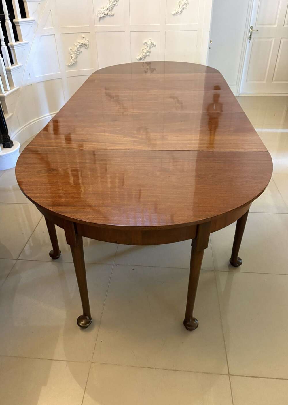 Antique Rare Georgian Figured Mahogany Metamorphic Dining Table Console Pair 12 Seater