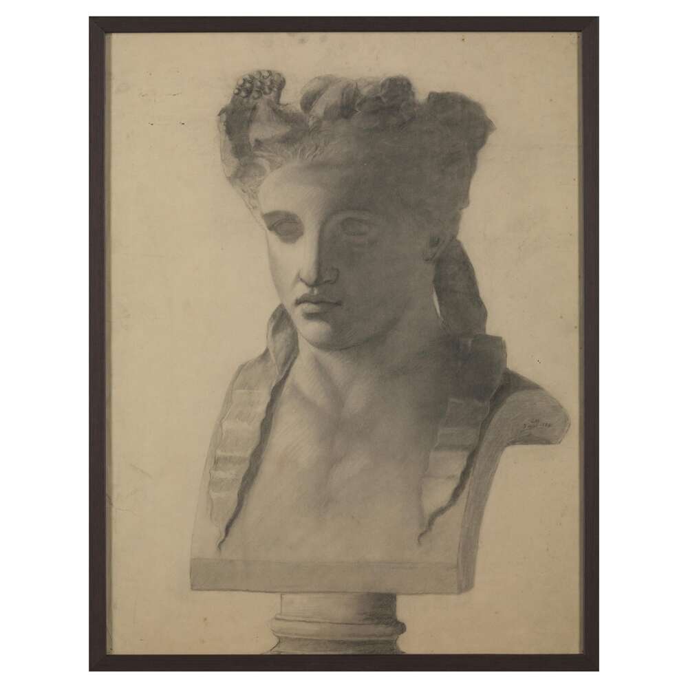 19th C, Drawing On Paper, Dated, Signed And Framed