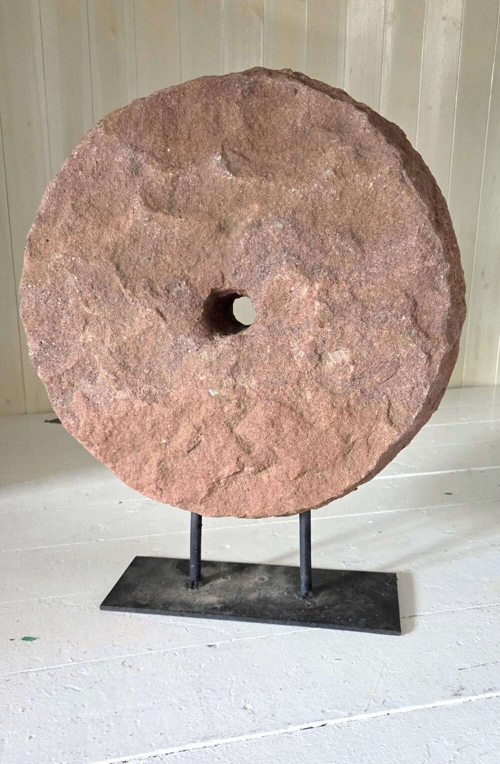 19th Century Millstone on stand