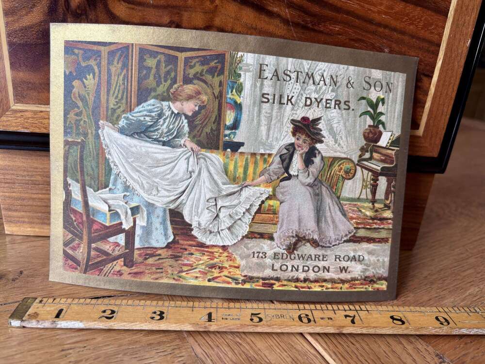 Eastman & Son Silk Dyers London Advertising Trade Card c1900s