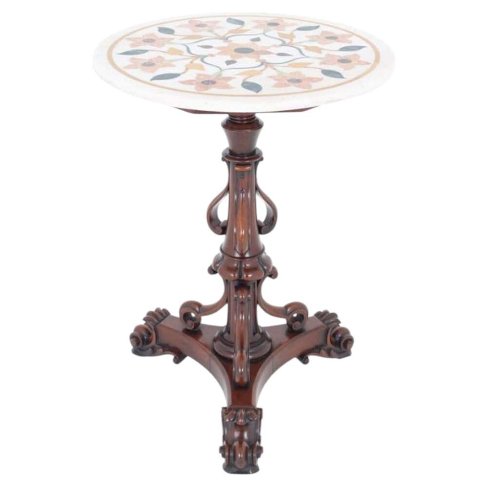 Victorian Occasional Table Dunn And Co Marble Top 1860