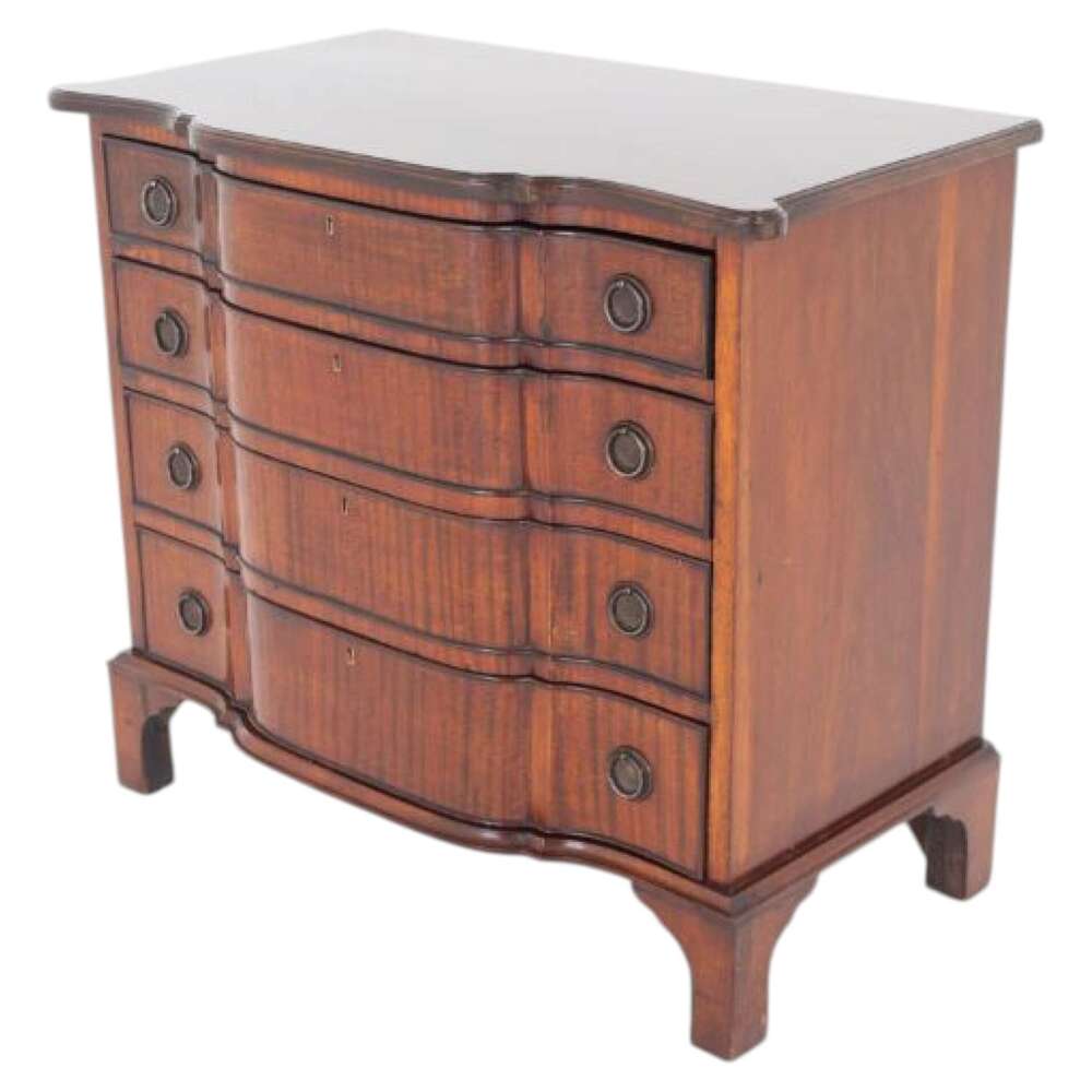Georgian Chest Drawers Mahogany Revival Commode