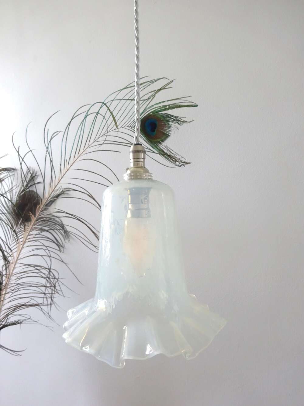 Vaseline Glass Ceiling Pendant Light