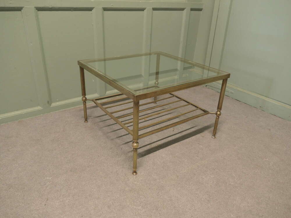 Mid 19th Century Square Brass Coffee Table
