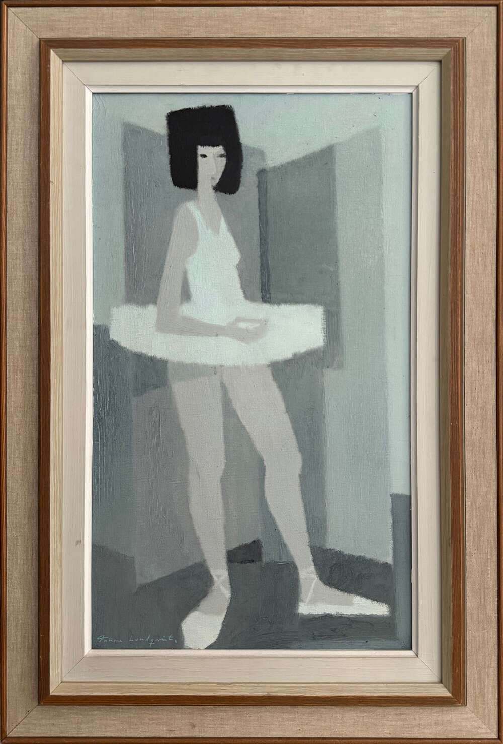 Fabian Lundqvist (1913-1989) 'standing Ballerina In Grey'