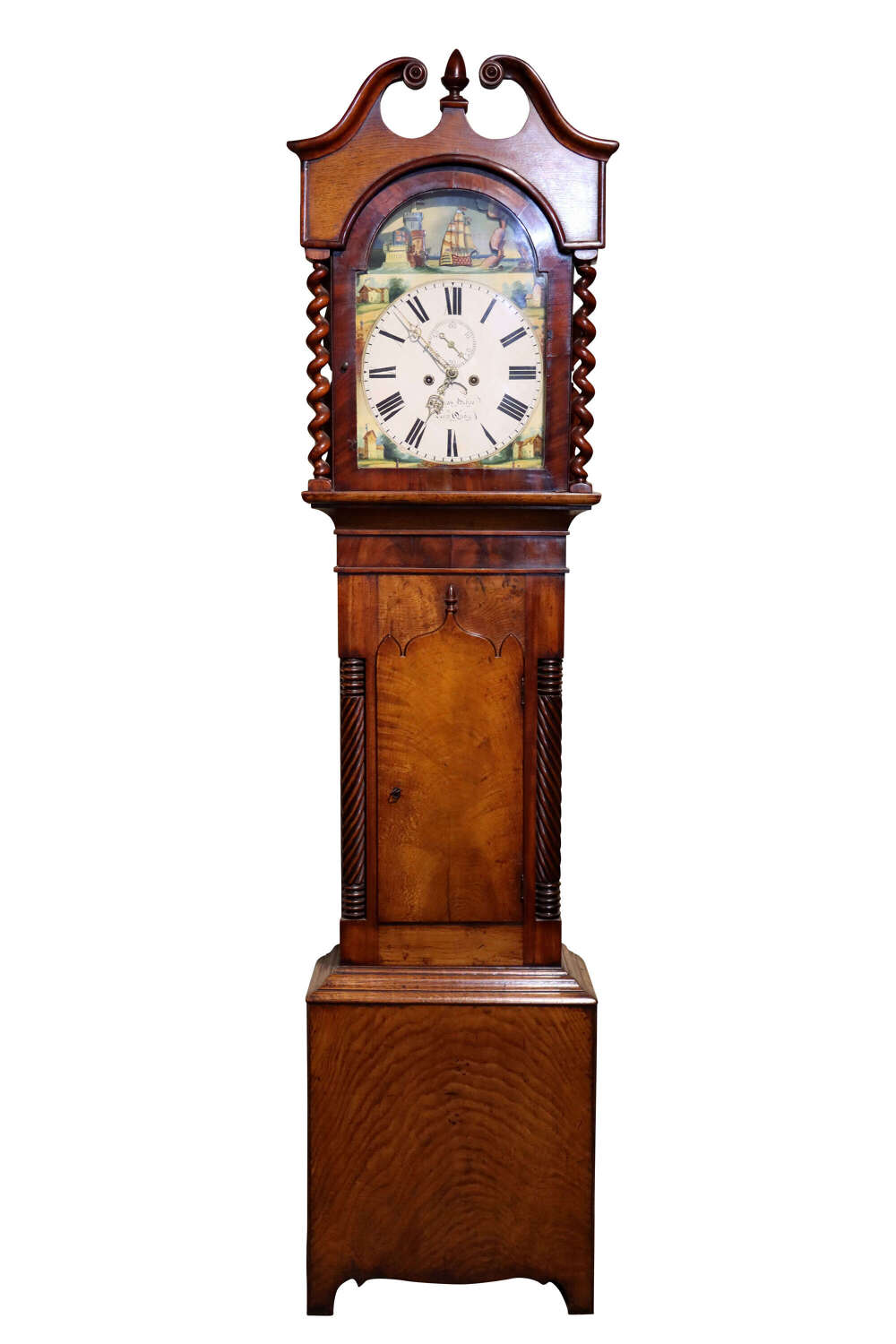 Late 18th / Early 19th Century Welsh Oak Longcase Clock by Thomas Webbe of New Quay
