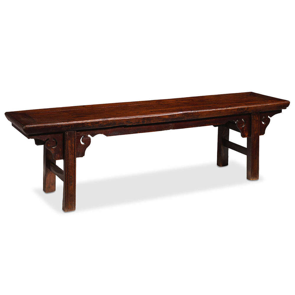 Elm Bench With Cloud Head Spandrels