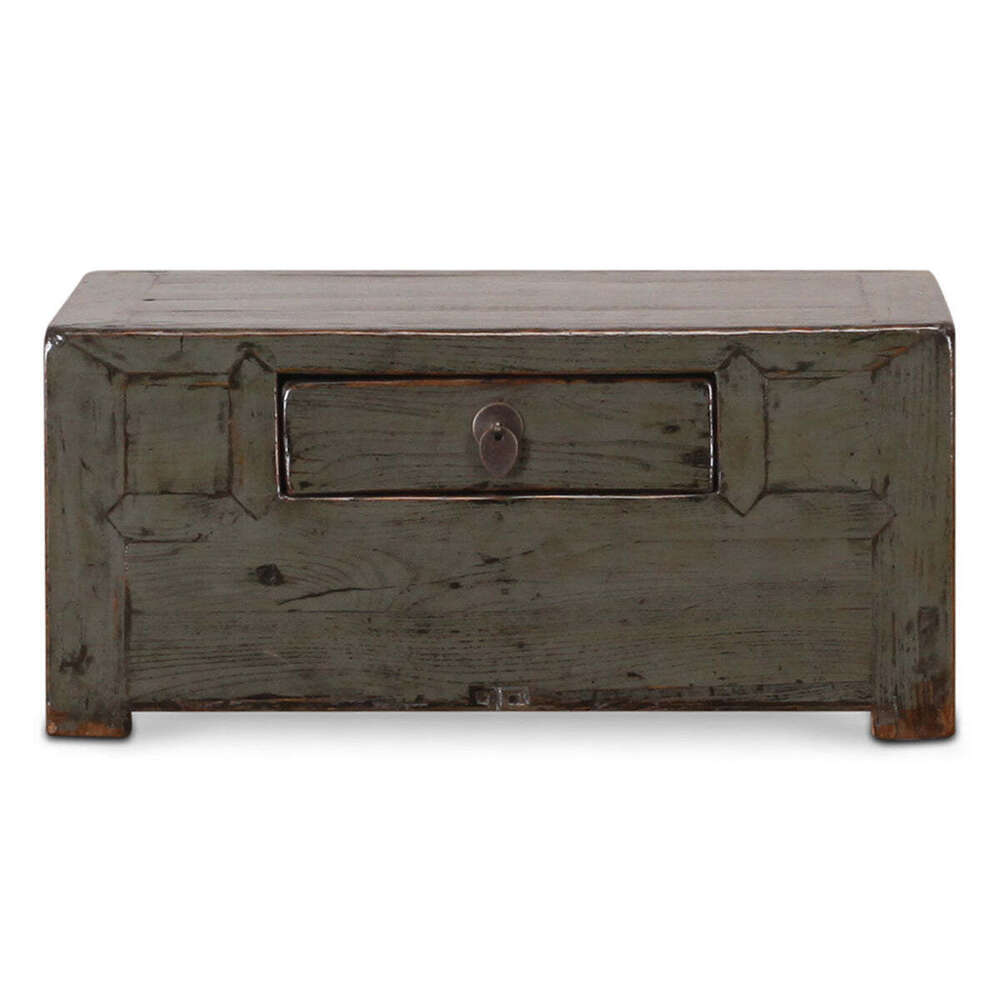 Small Grey Lacquer Kang Table, 1920s