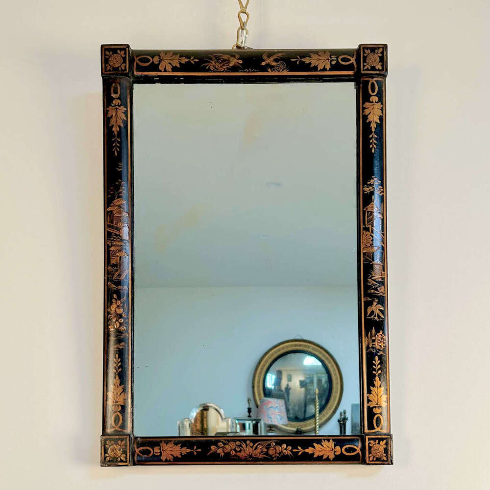Edwardian Chinoiserie Wall Mirror