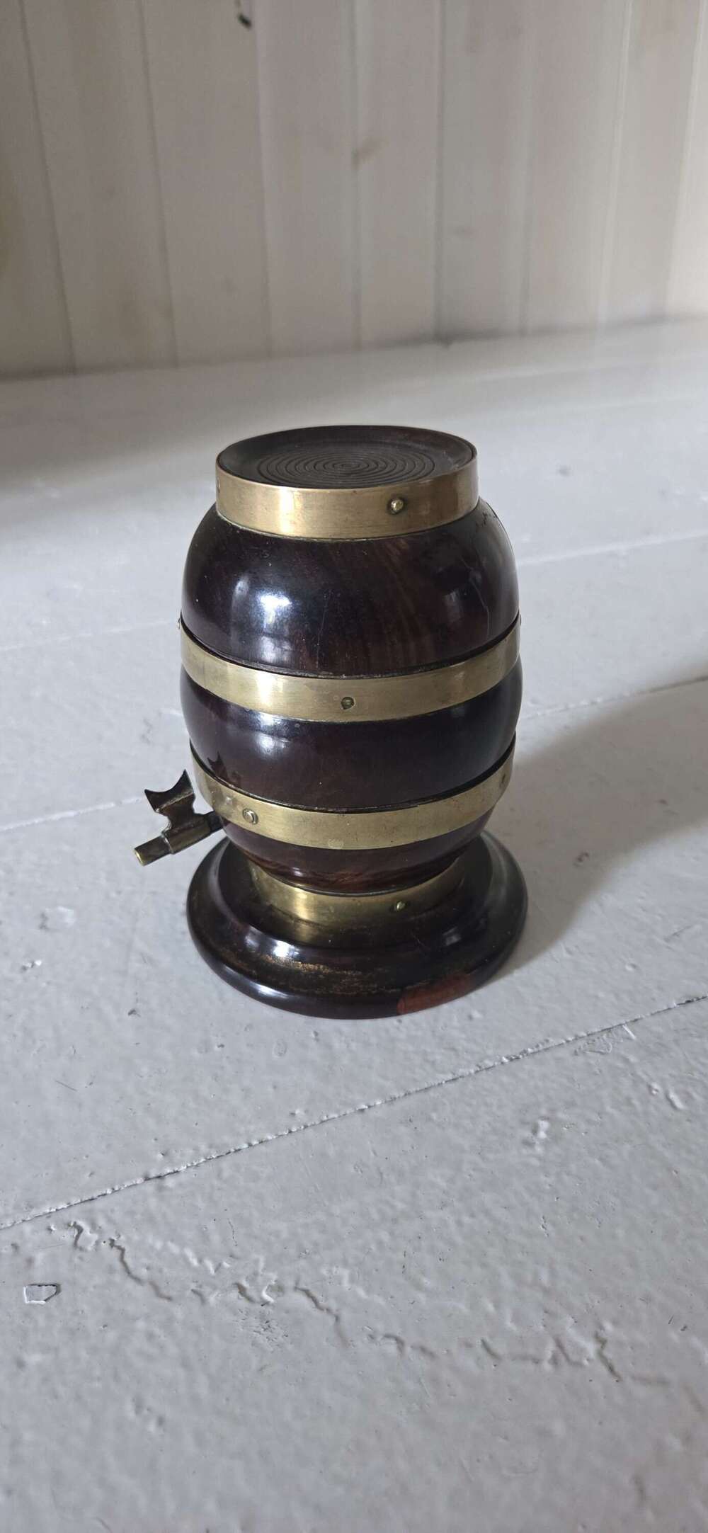 A 19th Century Lignum Vitae String Barrel