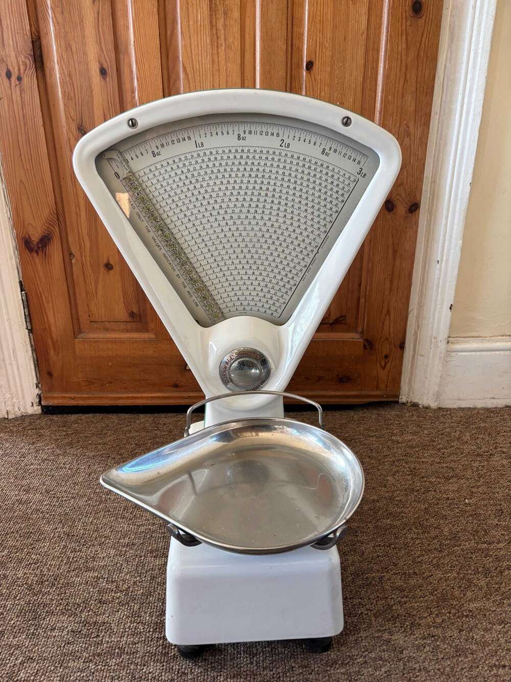 Cornwall Co Scales Bodmin Vintage White Weighing Scales General Store Scales