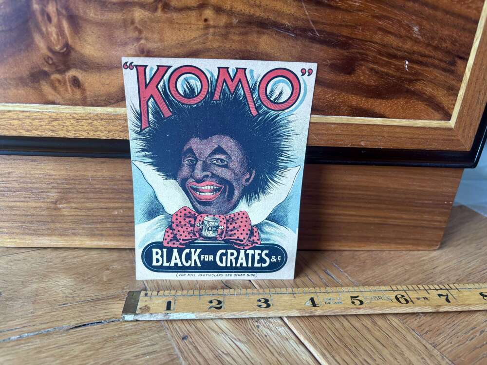 Paton Calvert Liverpool Komo Polish Black Americana Advertising Trade Card Ephemera c1900